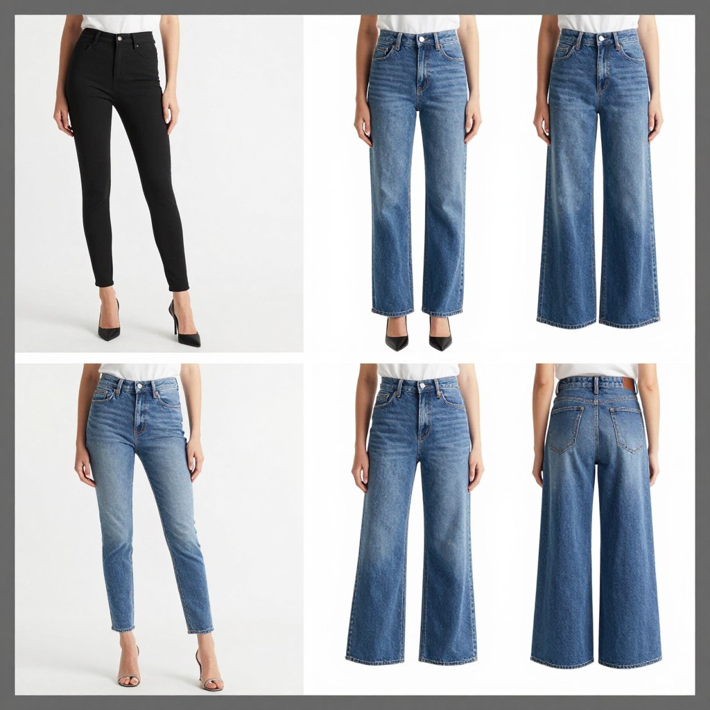 Różne kroje spodni H&M w rozmiarze M